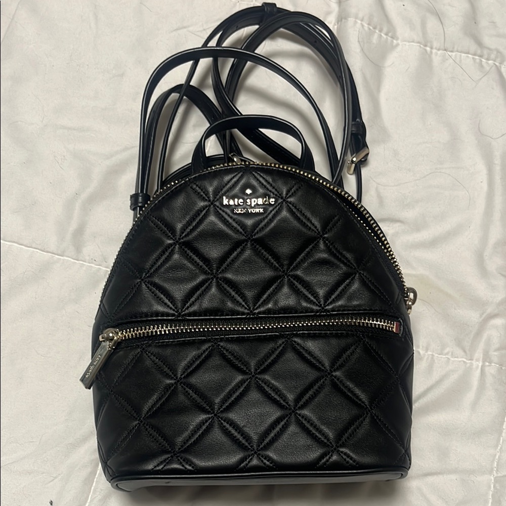 LIKE NEW - Kate Spade Black Quilted Backpack